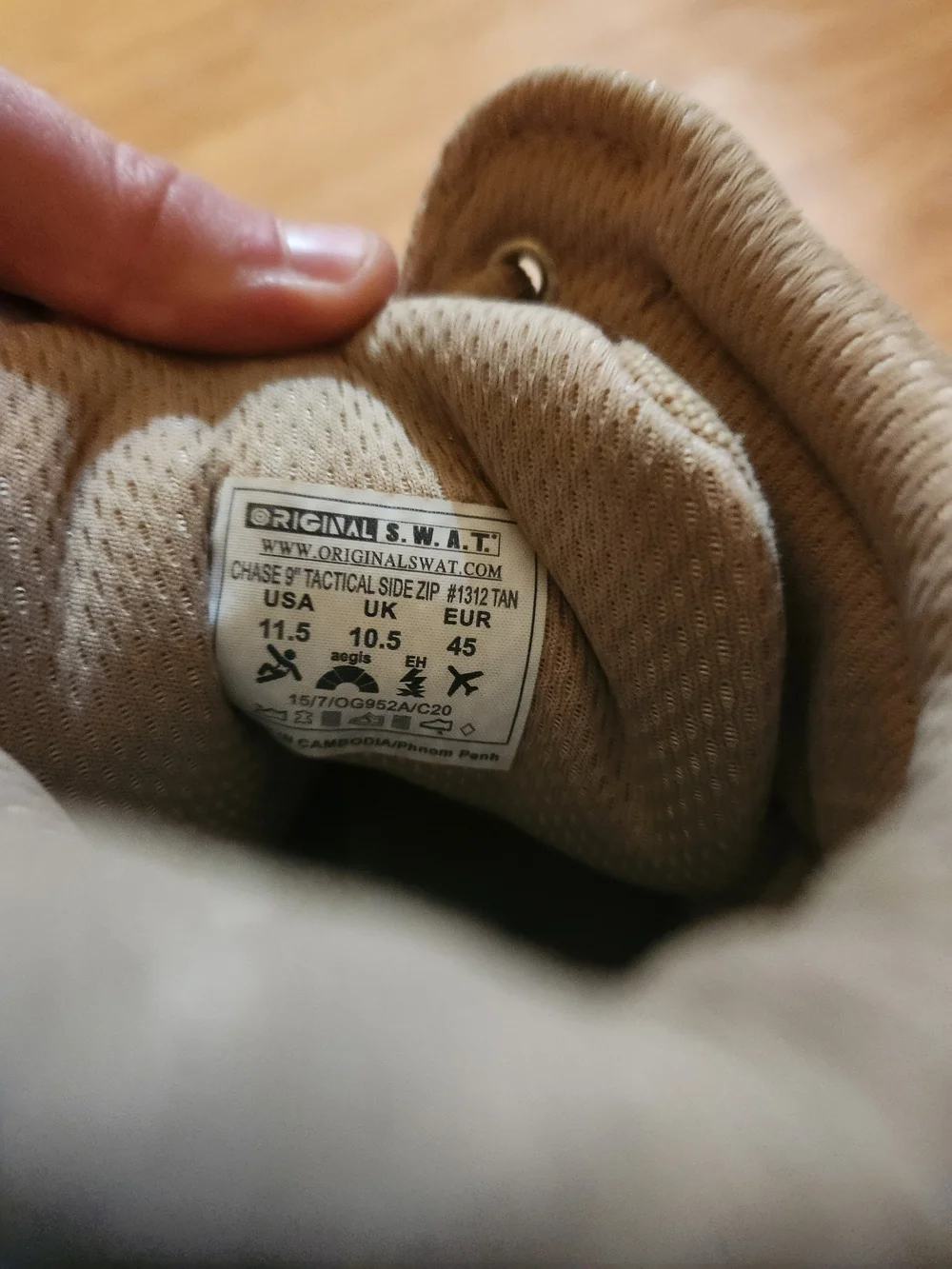 Original S.W.A.T. Military-Style Tactical Boots in Tan